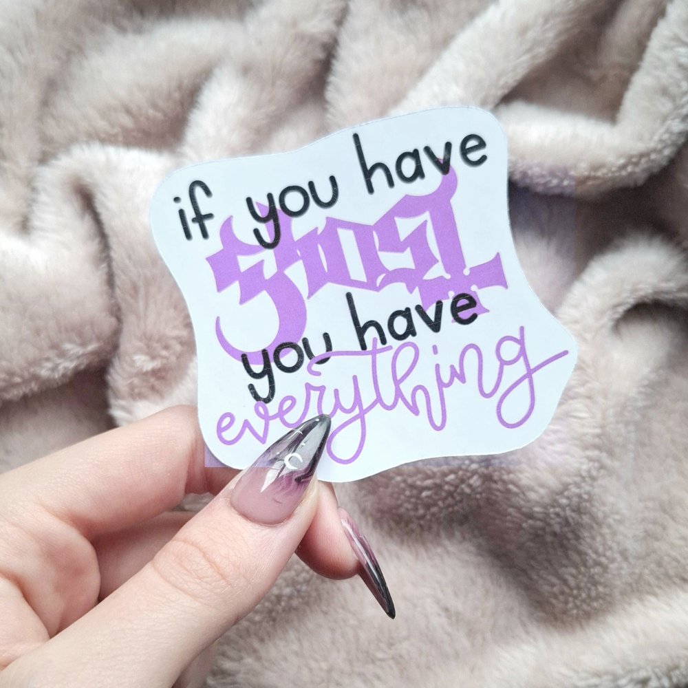 EvyHandmadeDesign Ghost - If You Have Ghost Sticker - Wit/Lila